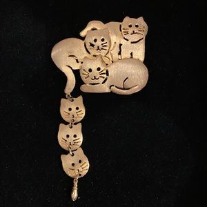 Ultra Craft vintage cat brooch pin